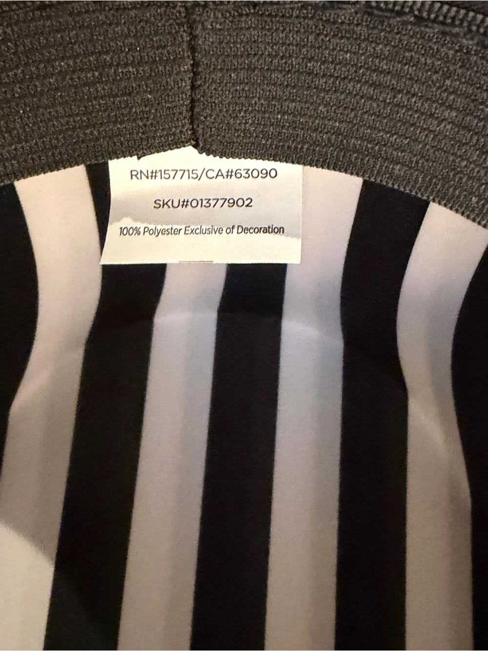 Circus Ring Leader Mad Hatter Halloween Clown Black & White Costume Top Hat